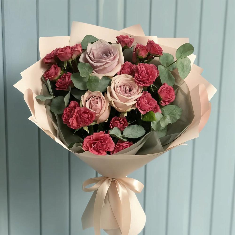 Букет цветов из: Гвоздики и Розы в Старо-Щедринской