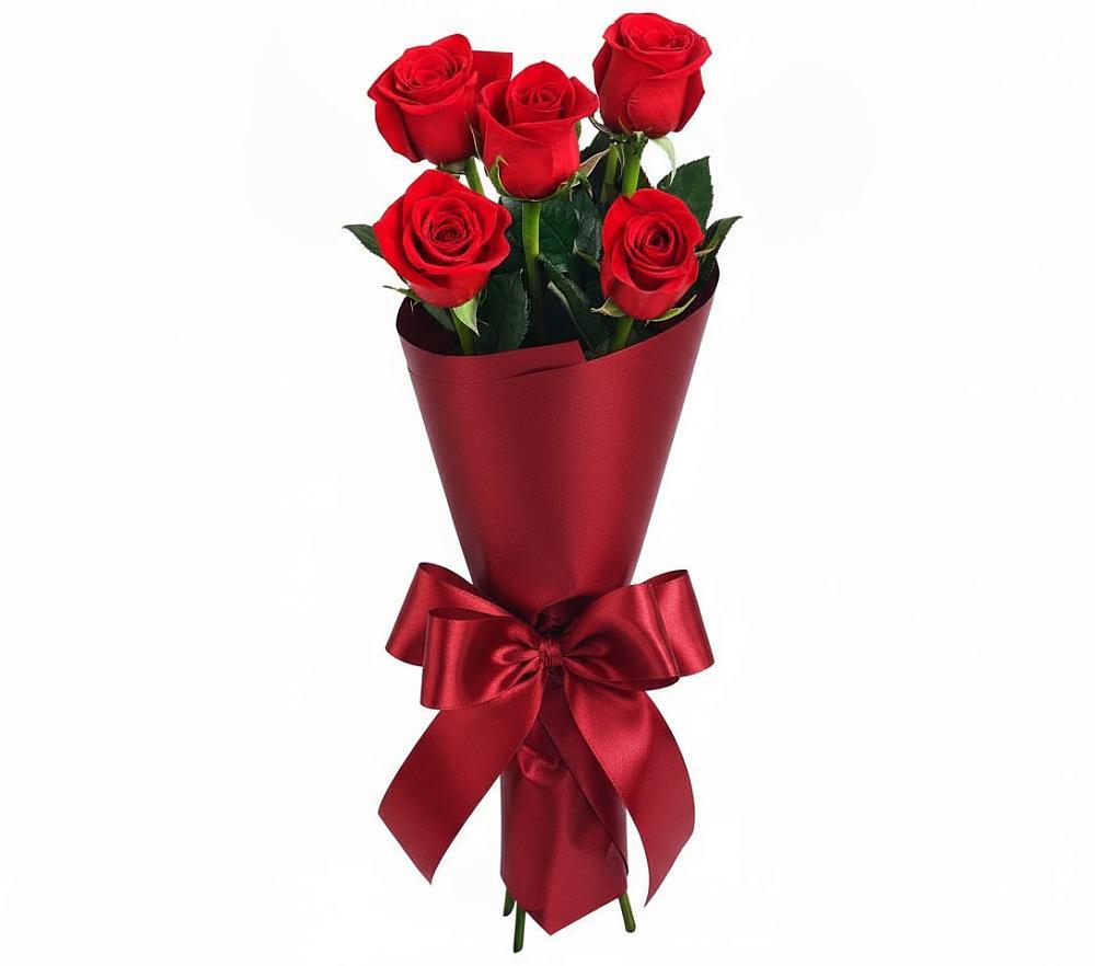 Букет 5 Красных роз Эдлесс Лав в Старо-Щедринской
