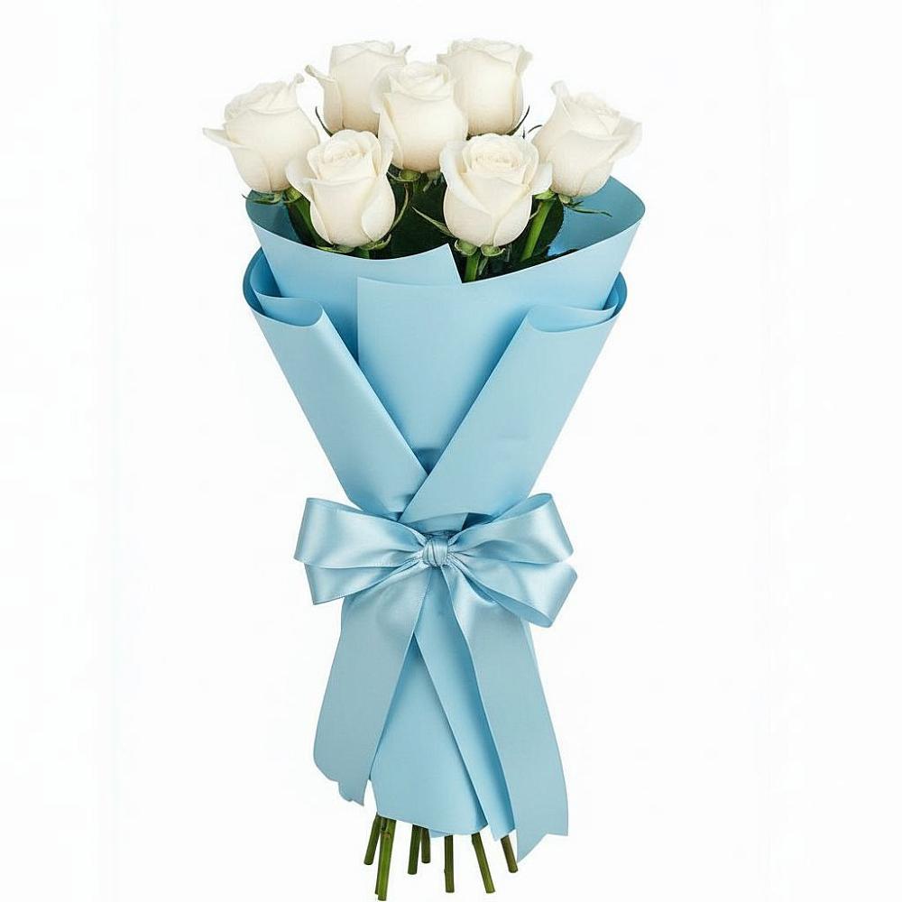 Букет 7 белых роз Проуд в Старо-Щедринской