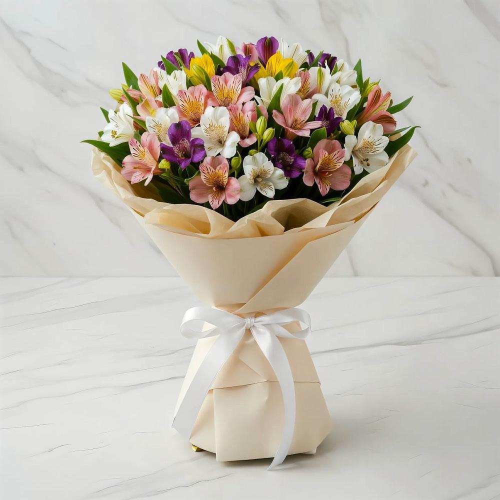 Букет цветов из: Альстромерии в Старо-Щедринской