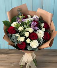 Букет цветов из:  Розы и Альстромерии в Старо-Щедринской