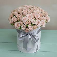 Цветочная композиция из Розы в шляпной коробке #REPLACE_PRED# Старо-Щедринской