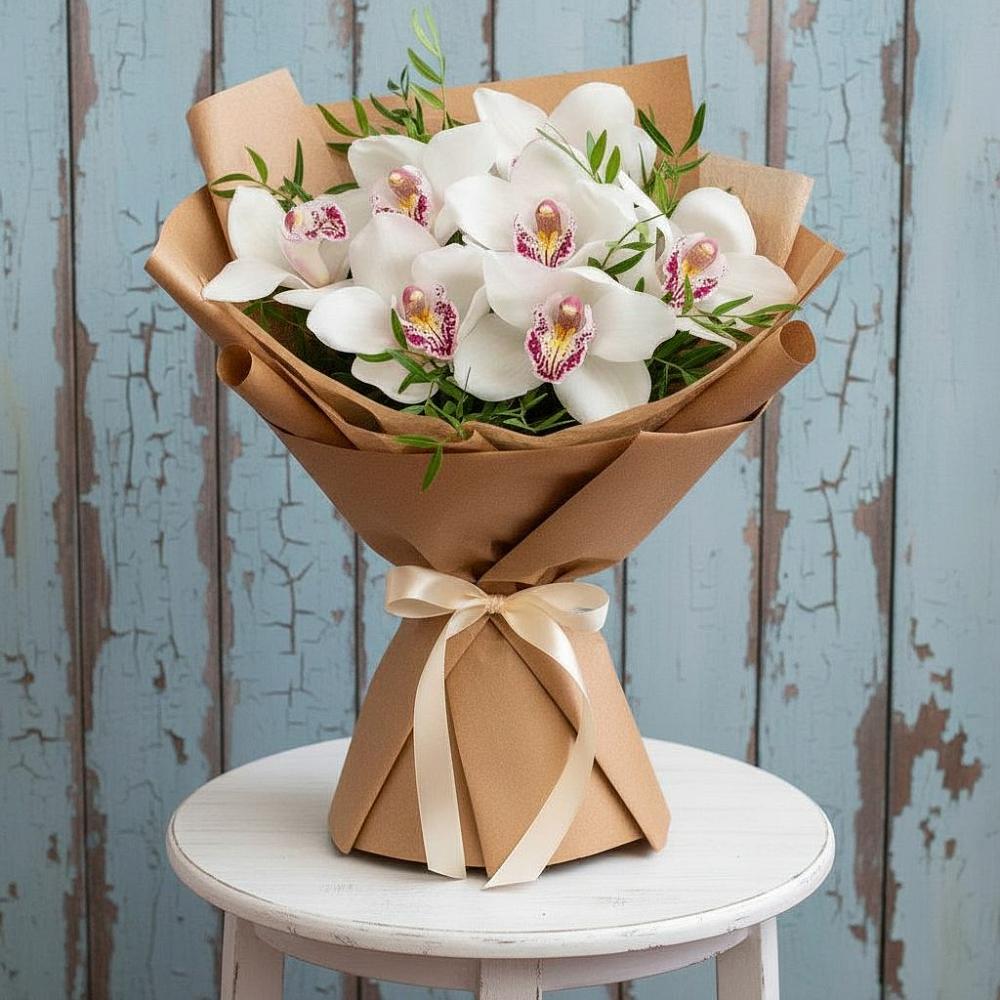 Букет цветов из: Орхидеи и Розы в Старо-Щедринской