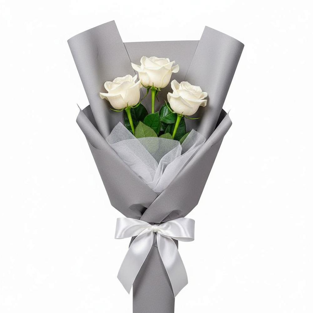 Букет 3 белые розы в Старо-Щедринской