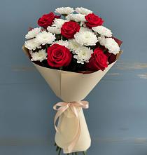 Букет цветов из:  Розы и Хризантемы в Старо-Щедринской