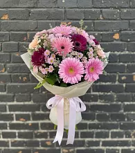 Букет цветов из:  Герберы и Хризантемы в Старо-Щедринской