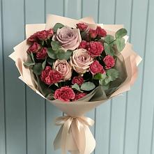 Букет цветов из:  Гвоздики и Розы в Старо-Щедринской
