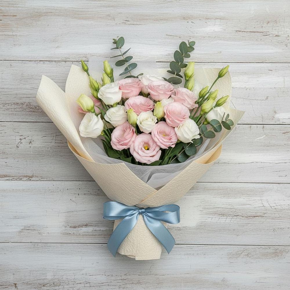 Букет цветов из: Лизиантусы в Старо-Щедринской